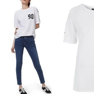Topshop white mesh t shirt